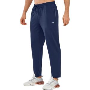 imageNORTHYARD Mens Joggers Athletic Workout Track Pants Running Gym Training Sweatpants with Zipper Pockets Open HemNavy