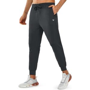 imageNORTHYARD Mens Joggers Pants with Zipper Pockets Lightweight Sweatpants Athletic Running Workout Track Pants for MenBlack