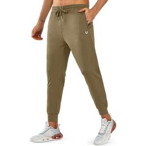 imageNORTHYARD Mens Joggers Pants with Zipper Pockets Lightweight Sweatpants Athletic Running Workout Track Pants for MenDarkkhaki