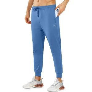 imageNORTHYARD Mens Joggers Pants with Zipper Pockets Lightweight Sweatpants Athletic Running Workout Track Pants for MenGreyblue