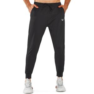 imageNORTHYARD Mens Joggers Pants with Zipper Pockets Tapered Athletic Workout Running Sweatpants for MenBlack