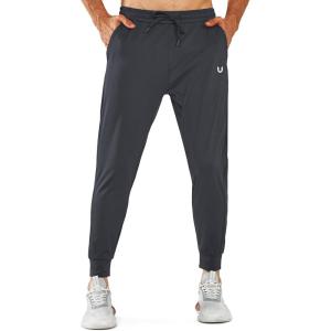 imageNORTHYARD Mens Joggers Pants with Zipper Pockets Tapered Athletic Workout Running Sweatpants for MenDarkgrey