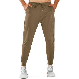 imageNORTHYARD Mens Joggers Pants with Zipper Pockets Tapered Athletic Workout Running Sweatpants for MenDarkkhaki