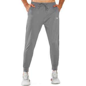 imageNORTHYARD Mens Joggers Pants with Zipper Pockets Tapered Athletic Workout Running Sweatpants for MenLightgrey