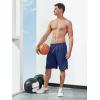 imageNORTHYARD Mens 10quot Athletic Basketball Shorts with Zipper Pockets Quick Dry Lightweight Running Workout Gym Tennis ShortsDark Blue
