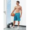 imageNORTHYARD Mens 10quot Athletic Basketball Shorts with Zipper Pockets Quick Dry Lightweight Running Workout Gym Tennis ShortsLake Blue