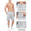 imageNORTHYARD Mens 10quot Athletic Basketball Shorts with Zipper Pockets Quick Dry Lightweight Running Workout Gym Tennis ShortsLight Grey