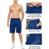 imageNORTHYARD Mens 10quot Athletic Basketball Shorts with Zipper Pockets Quick Dry Lightweight Running Workout Gym Tennis ShortsRoyal Blue