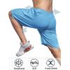 imageNORTHYARD Mens 10quot Athletic Basketball Shorts with Zipper Pockets Quick Dry Lightweight Running Workout Gym Tennis ShortsSky Blue