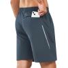 imageNORTHYARD Mens 7quot Athletic Running Shorts with Zipper Pockets Quick Dry Lightweight Workout Gym ShortCool Grey