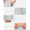 imageNORTHYARD Mens 7quot Athletic Running Shorts with Zipper Pockets Quick Dry Lightweight Workout Gym ShortLight Grey