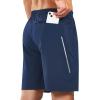 imageNORTHYARD Mens 7quot Athletic Running Shorts with Zipper Pockets Quick Dry Lightweight Workout Gym ShortNavy