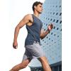 imageNORTHYARD Mens 7quot Athletic Running Shorts with Zipper Pockets Quick Dry Lightweight Workout Gym ShortStone