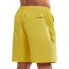 imageNORTHYARD Mens 7quot Athletic Running Shorts with Zipper Pockets Quick Dry Lightweight Workout Gym ShortYellow