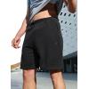 imageNORTHYARD Mens Athletic Running Shorts Cotton Casual Shorts with Zipper Pockets 7quot Workout Gym Sweat ShortsBlack