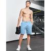imageNORTHYARD Mens Athletic Running Shorts Cotton Casual Shorts with Zipper Pockets 7quot Workout Gym Sweat ShortsBluebell