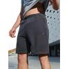 imageNORTHYARD Mens Athletic Running Shorts Cotton Casual Shorts with Zipper Pockets 7quot Workout Gym Sweat ShortsDark Grey