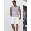 imageNORTHYARD Mens Athletic Running Shorts Cotton Casual Shorts with Zipper Pockets 7quot Workout Gym Sweat ShortsWhite