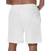 imageNORTHYARD Mens Athletic Running Shorts Cotton Casual Shorts with Zipper Pockets 7quot Workout Gym Sweat ShortsWhite