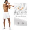 imageNORTHYARD Mens Athletic Running Shorts Quick Dry Workout Shorts 7quot 5quot 9quot Lightweight Sports Gym Basketball Shorts HikingWhite