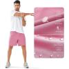 imageNORTHYARD Mens Athletic Running Shorts Quick Dry Workout Shorts Lightweight Sports Gym Basketball Short HikingPowderpink