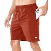 imageNORTHYARD Mens Athletic Running Shorts Quick Dry Workout Shorts Lightweight Sports Gym Basketball Short HikingRedclay