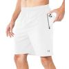 imageNORTHYARD Mens Athletic Running Shorts Quick Dry Workout Shorts Lightweight Sports Gym Basketball Short HikingWhite