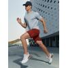 imageNORTHYARD Mens Gym Shorts 7 Inch Quick Dry Running Shorts Lightweight Athletic Workout Training Sports ShortsRedclay