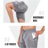 imageNORTHYARD Mens Gym Shorts 7 Inch Quick Dry Running Shorts Lightweight Athletic Workout Training Sports ShortsStone
