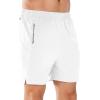 imageNORTHYARD Mens Running Athletic Shorts 5quot  7quot Workout Gym Short Tennis Quick Dry Lightweight Active Sport Hiking BasketballWhite