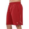 imageNORTHYARD Mens 10quot Athletic Basketball Shorts with Zipper Pockets Quick Dry Lightweight Running Workout Gym Tennis ShortsRed