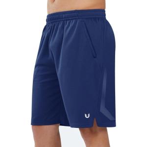 imageNORTHYARD Mens 10quot Athletic Basketball Shorts with Zipper Pockets Quick Dry Lightweight Running Workout Gym Tennis ShortsDark Blue