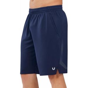 imageNORTHYARD Mens 10quot Athletic Basketball Shorts with Zipper Pockets Quick Dry Lightweight Running Workout Gym Tennis ShortsNavy