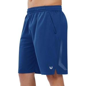 imageNORTHYARD Mens 10quot Athletic Basketball Shorts with Zipper Pockets Quick Dry Lightweight Running Workout Gym Tennis ShortsRoyal Blue