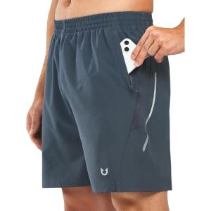 imageNORTHYARD Mens 7quot Athletic Running Shorts with Zipper Pockets Quick Dry Lightweight Workout Gym ShortCool Grey