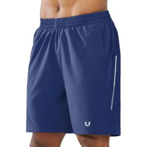imageNORTHYARD Mens 7quot Athletic Running Shorts with Zipper Pockets Quick Dry Lightweight Workout Gym ShortDark Blue