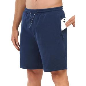 imageNORTHYARD Mens Athletic Running Shorts Cotton Casual Shorts with Zipper Pockets 7quot Workout Gym Sweat ShortsNavy