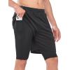 imageNORTHYARD Mens 2 in 1 Running Shorts Workout Gym Athletic Shorts with Liner Active Training Shorts with Zipper PocketsBlack