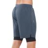imageNORTHYARD Mens 2 in 1 Running Shorts Workout Gym Athletic Shorts with Liner Active Training Shorts with Zipper PocketsCoolgrey