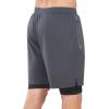 imageNORTHYARD Mens 2 in 1 Running Shorts Workout Gym Athletic Shorts with Liner Active Training Shorts with Zipper PocketsDark Grey