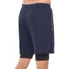 imageNORTHYARD Mens 2 in 1 Running Shorts Workout Gym Athletic Shorts with Liner Active Training Shorts with Zipper PocketsNavy