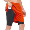 imageNORTHYARD Mens 2 in 1 Running Shorts Workout Gym Athletic Shorts with Liner Active Training Shorts with Zipper PocketsOrange