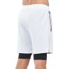 imageNORTHYARD Mens 2 in 1 Running Shorts Workout Gym Athletic Shorts with Liner Active Training Shorts with Zipper PocketsWhite