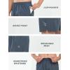 imageNORTHYARD Mens Athletic Running Shorts 5quot Quick Dry Lightweight with Zip Pockets Gym Workout ActiveCoolgrey