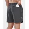 imageNORTHYARD Mens Athletic Running Shorts 5quot Quick Dry Lightweight with Zip Pockets Gym Workout ActiveDarkgrey