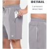 imageNORTHYARD Mens Athletic Running Shorts with Zip Pockets Workout Lightweight Sports Hiking Tennis Gym 7quot Quick Dry ShortsStone
