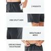 imageNORTHYARD Mens Running Athletic Shorts 5 Workout Gym Tennis Short Quick Dry Lightweight Active Sports BasketballDarkgrey