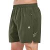 imageNORTHYARD Mens Athletic Running Shorts 5quot Quick Dry Lightweight with Zip Pockets Gym Workout ActiveArmygreen