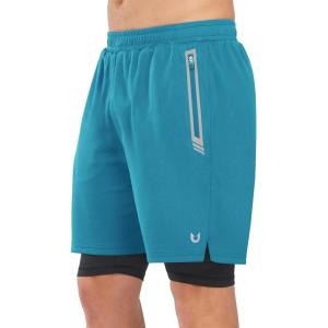 imageNORTHYARD Mens 2 in 1 Running Shorts Workout Gym Athletic Shorts with Liner Active Training Shorts with Zipper PocketsLakeblue