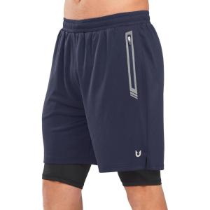 imageNORTHYARD Mens 2 in 1 Running Shorts Workout Gym Athletic Shorts with Liner Active Training Shorts with Zipper PocketsNavy